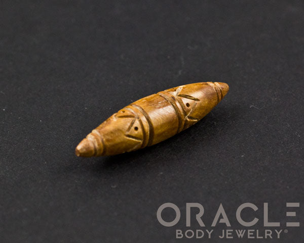 0g Fossilized Mammoth Ivory Carved Septum Tusk