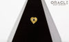14k Hammered Heart with Smoky Quartz Threadless Gold End