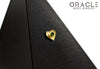 14k Hammered Heart with Tsavorite Threadless Gold End