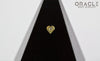 14k Hammered Heart with Diamond Threadless Gold End