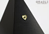 14k Hammered Heart with Diamond Threadless Gold End