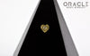 14k Hammered Heart with Diamond Threadless Gold End