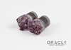 1/2" (12.5mm) Druzy Rough Amethyst Single Flare Plugs