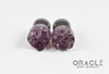 1/2" (12.5mm) Druzy Rough Amethyst Single Flare Plugs