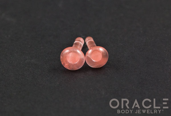 10g (2.5mm) Strawberry Quartz Single Flare Plugs