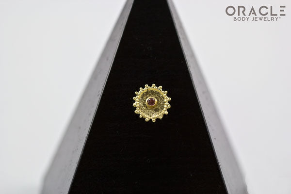 14k Nova with Sapphire Threadless Gold End
