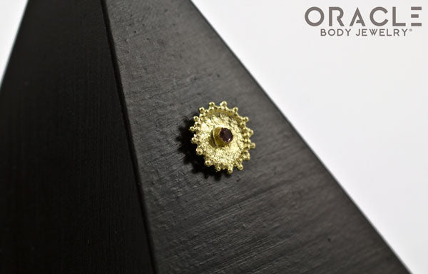 14k Nova with Sapphire Threadless Gold End