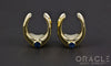 3/4" (19mm) Brass Saddles with London Blue Topaz