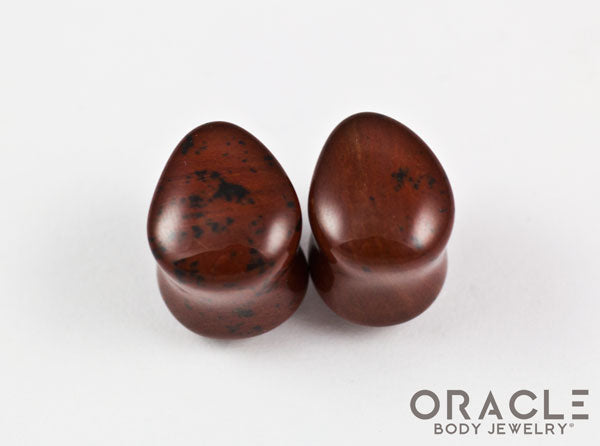 13mm Mahogany Obsidian Teardrops