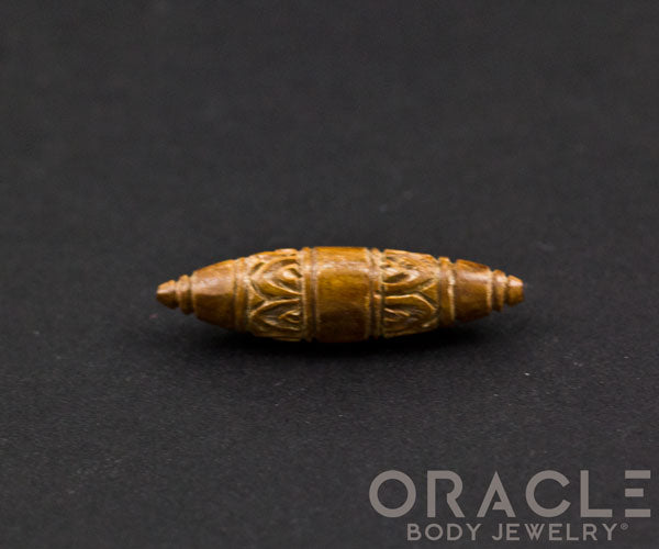 0g Fossilized Mammoth Ivory Carved Septum Spike