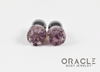 7/16" (11mm) Druzy Rough Amethyst Single Flare Plugs