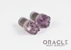 00g (9.5mm-10mm) Druzy Rough Amethyst Single Flare Plugs