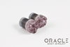 7/16" (11mm) Druzy Rough Amethyst Single Flare Plugs