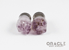 1/2" (12.5mm) Druzy Rough Amethyst Single Flare Plugs