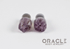 00g (9.5mm-10mm) Druzy Rough Amethyst Single Flare Plugs