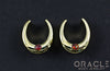 1" (25.4mm) Brass Saddles with Synthetic Black Opal