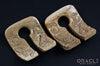 9/16" (14mm) Fossilized Mammoth Ivory Wolf Naga Shapes