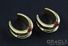 1" (25.4mm) Brass Saddles with Synthetic Black Opal