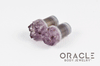 00g (9.5mm-10mm) Druzy Rough Amethyst Single Flare Plugs