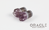 7/16" (11mm) Druzy Rough Amethyst Single Flare Plugs