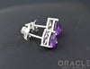 Sterling Silver Pear Cut Amethyst Earrings