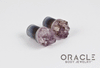 00g (9.5mm-10mm) Druzy Rough Amethyst Single Flare Plugs