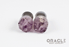 1/2" (12.5mm) Druzy Rough Amethyst Single Flare Plugs