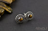 Sterling Silver Yellow Tiger Eye Earrings