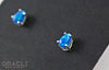 Sterling Silver Synthetic Blue Opal Earrings