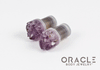 00g (9.5mm-10mm) Druzy Rough Amethyst Single Flare Plugs