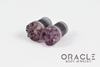 7/16" (11mm) Druzy Rough Amethyst Single Flare Plugs