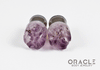 1/2" (12.5mm) Druzy Rough Amethyst Single Flare Plugs