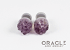 00g (9.5mm-10mm) Druzy Rough Amethyst Single Flare Plugs