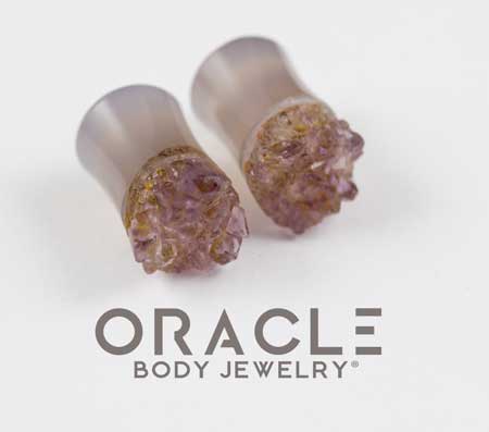 Body jewelry with crystals