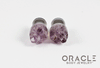 7/16" (11mm) Druzy Rough Amethyst Single Flare Plugs