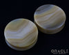 2-1/4" Montana Agate Concave Plugs