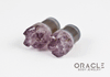 1/2" (12.5mm) Druzy Rough Amethyst Single Flare Plugs