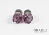 1/2" (12.5mm) Druzy Rough Amethyst Single Flare Plugs