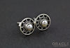 Sterling Silver Genuine Pearl Earrings.