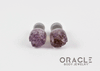 0g (8mm) Druzy Rough Amethyst Single Flare Plugs