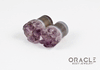 1/2" (12.5mm) Druzy Rough Amethyst Single Flare Plugs