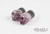 1/2" (12.5mm) Druzy Rough Amethyst Single Flare Plugs