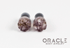 00g (9.5mm-10mm) Druzy Rough Amethyst Single Flare Plugs