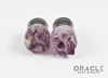 1/2" (12.5mm) Druzy Rough Amethyst Single Flare Plugs