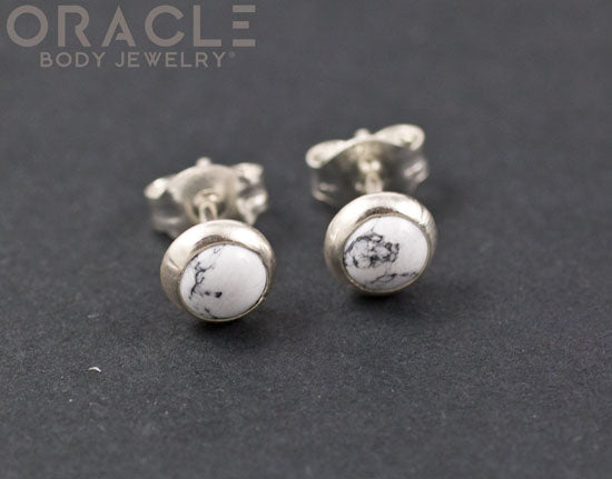 Sterling Silver Howlite Earrings
