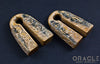 1/2" (12.5mm) Fossilized Mammoth Ivory Floral Keystone Weights