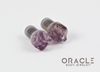 0g (8mm) Druzy Rough Amethyst Single Flare Plugs