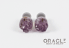 0g (8mm) Druzy Rough Amethyst Single Flare Plugs