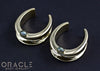 1-1/4" (32mm) Brass Saddles with Labradorite