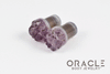 00g (9.5mm-10mm) Druzy Rough Amethyst Single Flare Plugs